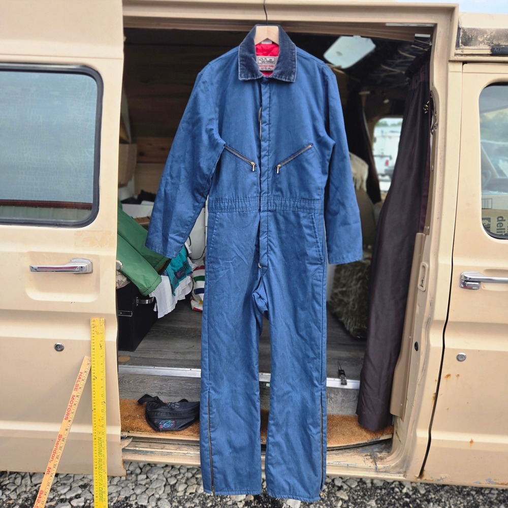 VTG Walls Blizzard Pruf Coveralls Blue Men M Tall Corduroy Insulated Workwear US